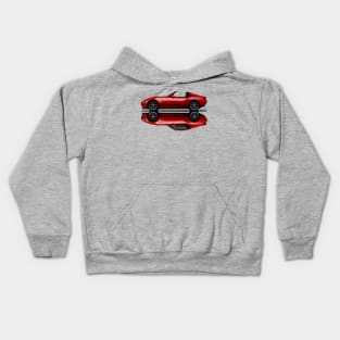 My drawing of the open and closed red open and closed RF roadster convertible Japanese sports car Kids Hoodie